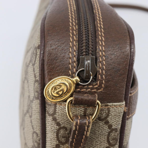 GUCCI GG Supreme Shoulder Bag PVC Beige Gold 007 115 6423 Auth 207837