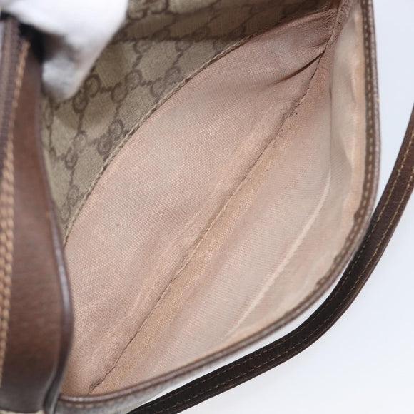 GUCCI GG Supreme Shoulder Bag PVC Beige Gold 007 115 6423 Auth 207837