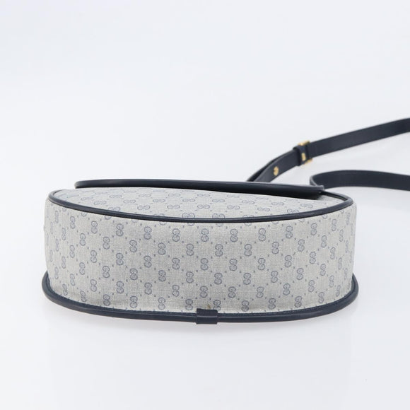 GUCCI Micro GG Supreme Shoulder Bag PVC Navy Gold 007 58 0074 Auth 207839