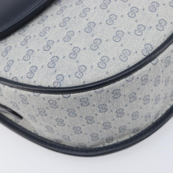 GUCCI Micro GG Supreme Shoulder Bag PVC Navy Gold 007 58 0074 Auth 207839