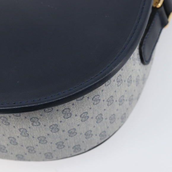 GUCCI Micro GG Supreme Shoulder Bag PVC Navy Gold 007 58 0074 Auth 207839