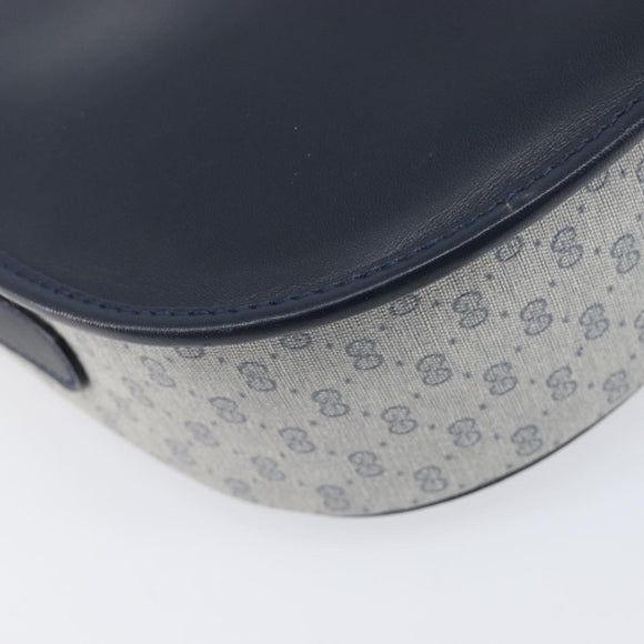 GUCCI Micro GG Supreme Shoulder Bag PVC Navy Gold 007 58 0074 Auth 207839