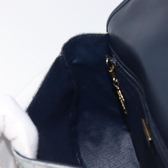 GUCCI Micro GG Supreme Shoulder Bag PVC Navy Gold 007 58 0074 Auth 207839