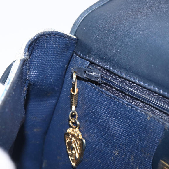 GUCCI Micro GG Supreme Shoulder Bag PVC Navy Gold 007 58 0074 Auth 207839