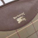 Burberrys Nova Check Shoulder Bag Canvas Brown Gold Auth 207840V-19