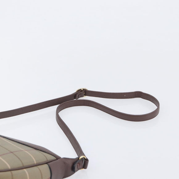 Burberrys Nova Check Shoulder Bag Canvas Brown Gold Auth 207840V