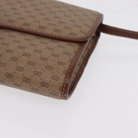 GUCCI Micro GG Supreme Shoulder Bag PVC Beige Gold 004 106 0146 Auth 207841