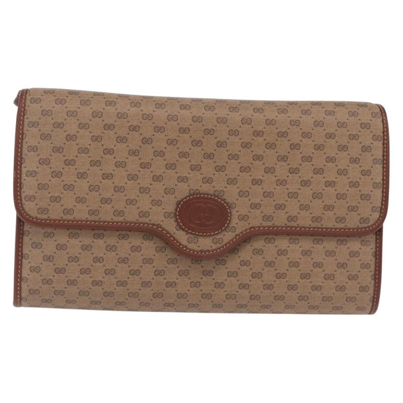 GUCCI Micro GG Supreme Shoulder Bag PVC Beige Gold 004 106 0146 Auth 207841
