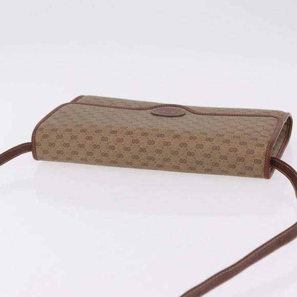 GUCCI Micro GG Supreme Shoulder Bag PVC Beige Gold 004 106 0146 Auth 207841