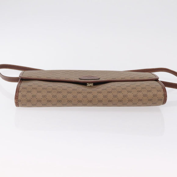 GUCCI Micro GG Supreme Shoulder Bag PVC Beige Gold 004 106 0146 Auth 207841