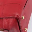 LOEWE Amazona 36 Hand Bag Leather Red Gold Auth 207843-13