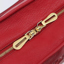 LOEWE Amazona 36 Hand Bag Leather Red Gold Auth 207843-14