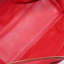 LOEWE Amazona 36 Hand Bag Leather Red Gold Auth 207843-18