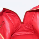 LOEWE Amazona 36 Hand Bag Leather Red Gold Auth 207843-19