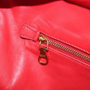 LOEWE Amazona 36 Hand Bag Leather Red Gold Auth 207843-21