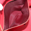 LOEWE Amazona 36 Hand Bag Leather Red Gold Auth 207843-22