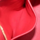LOEWE Amazona 36 Hand Bag Leather Red Gold Auth 207843-23