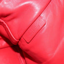 LOEWE Amazona 36 Hand Bag Leather Red Gold Auth 207843-24