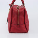 LOEWE Amazona 36 Hand Bag Leather Red Gold Auth 207843-5