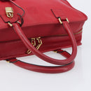 LOEWE Amazona 36 Hand Bag Leather Red Gold Auth 207843-7