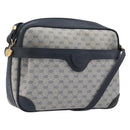 GUCCI Micro GG Supreme Shoulder Bag PVC Navy Gold 007 084 0423 Auth 207844-1