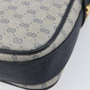 GUCCI Micro GG Supreme Shoulder Bag PVC Navy Gold 007 084 0423 Auth 207844-13