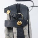 GUCCI Micro GG Supreme Shoulder Bag PVC Navy Gold 007 084 0423 Auth 207844-15