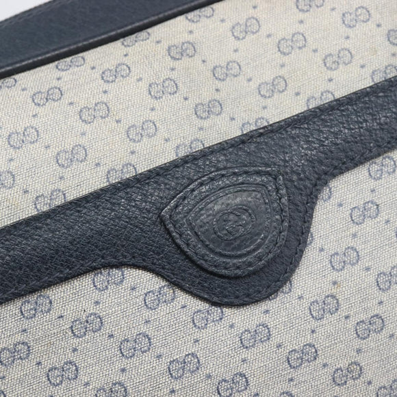 GUCCI Micro GG Supreme Shoulder Bag PVC Navy Gold 007 084 0423 Auth 207844