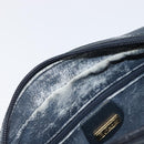 GUCCI Micro GG Supreme Shoulder Bag PVC Navy Gold 007 084 0423 Auth 207844-19