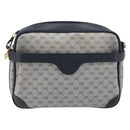 GUCCI Micro GG Supreme Shoulder Bag PVC Navy Gold 007 084 0423 Auth 207844-2