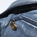 GUCCI Micro GG Supreme Shoulder Bag PVC Navy Gold 007 084 0423 Auth 207844-24