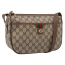 GUCCI GG Supreme Web Sherry Line Bag PVC Beige Gold 89 02 077 Auth 207845-1