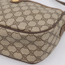 GUCCI GG Supreme Web Sherry Line Bag PVC Beige Gold 89 02 077 Auth 207845-11