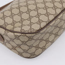 GUCCI GG Supreme Web Sherry Line Bag PVC Beige Gold 89 02 077 Auth 207845-14