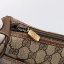 GUCCI GG Supreme Web Sherry Line Bag PVC Beige Gold 89 02 077 Auth 207845-15