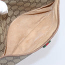 GUCCI GG Supreme Web Sherry Line Bag PVC Beige Gold 89 02 077 Auth 207845-23