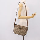 GUCCI GG Supreme Web Sherry Line Bag PVC Beige Gold 89 02 077 Auth 207845-25