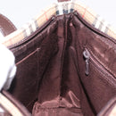 BURBERRY Nova Check Hand Bag Canvas Beige Gold Auth 207846A-18