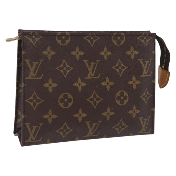 LOUIS VUITTON Monogram Poche Toilette 19 Pouch M47544 LV Auth 207850A