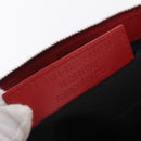 Balenciaga Navy Clip M Clutch Bag Canvas Beige Silver 373834 Auth 207852A-12
