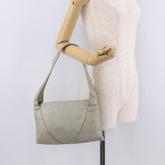 Bottega Veneta Hand Bag Leather Gray Auth 207853A