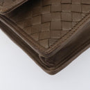 Bottega Veneta INTRECCIATO Shoulder Bag Leather Brown Gold Auth 207854A-14