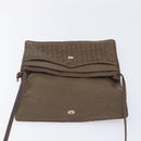 Bottega Veneta INTRECCIATO Shoulder Bag Leather Brown Gold Auth 207854A-18