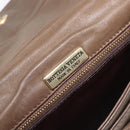 Bottega Veneta INTRECCIATO Shoulder Bag Leather Brown Gold Auth 207854A-19