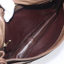Bottega Veneta INTRECCIATO Shoulder Bag Leather Brown Gold Auth 207854A-12
