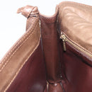 Bottega Veneta INTRECCIATO Shoulder Bag Leather Brown Gold Auth 207854A-21