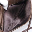 Bottega Veneta INTRECCIATO Shoulder Bag Leather Brown Gold Auth 207854A-24