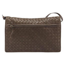 Bottega Veneta INTRECCIATO Shoulder Bag Leather Brown Gold Auth 207854A-2
