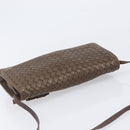 Bottega Veneta INTRECCIATO Shoulder Bag Leather Brown Gold Auth 207854A-6