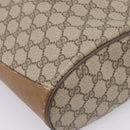 GUCCI GG Supreme Web Sherry Line Bag PVC Beige Gold 904 02 081 Auth 207855-11